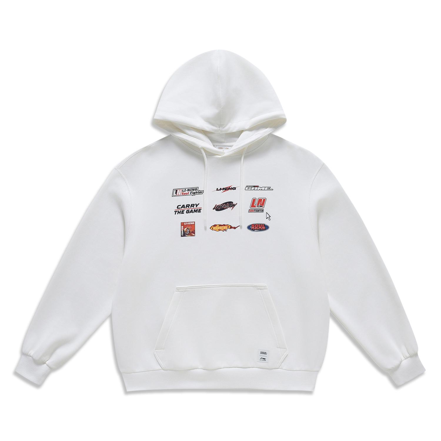 Li-Ning Color Block Letter Hoodie Loose Sweatshirt Unisex tops AWDV475-6 XL