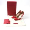 Great Valentino Garavani pumps Rock stud pointed toe Red leather Women 36 Used
