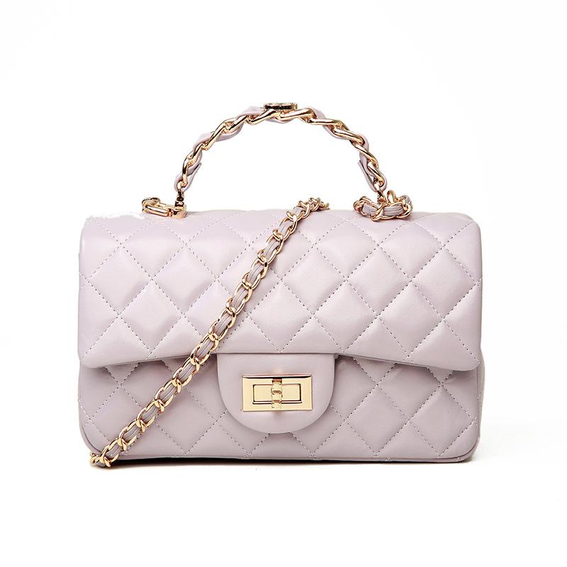Xiaoxiangfeng leather rhombus chain bag women's handbag high-end new versatile single shoulder messenger small square bag