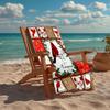 Custom Name Ultra-Soft Beach Towel with Christmas Theme,Ideal for Pool - Camping, Diving - Perfect Travel Essential, Vibrant Beach Towel.