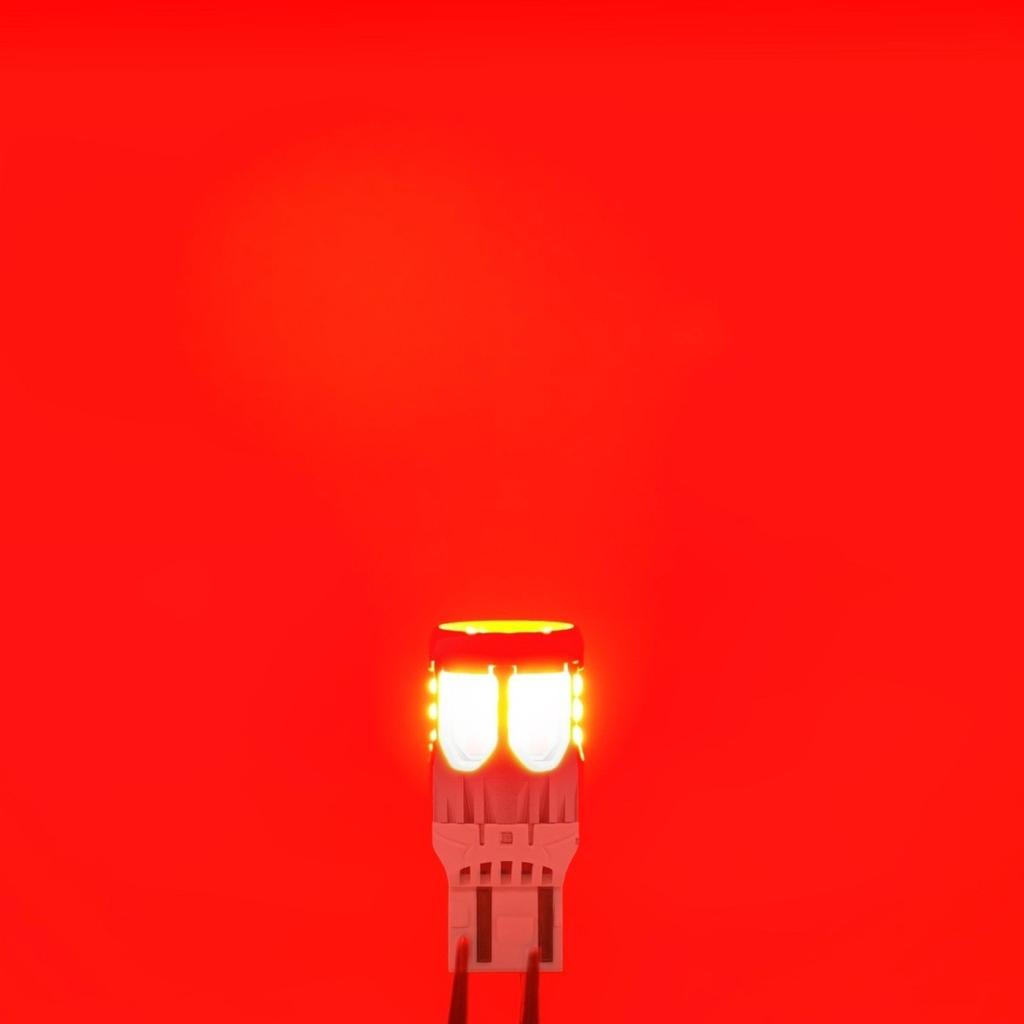 2 szt W21/5W żarówka LED 7443 10-50V bez błędu 2800lm czerwona Off-Road