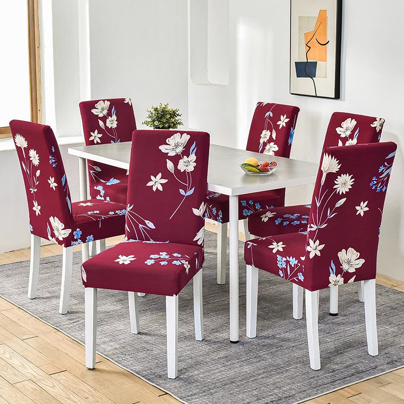 34 Colors For Choice Stretch Chair Cover Big Elasticity Cheap Printed Seat Chair Cover For Dining Room Wedding Banquet Party