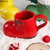 Creative Boot Shaped Mug Cartoon Ceramic Mug Afternoon Tea Coffee Cup Modern Home Breakfast Milk Cup Drinking Set Christmas Gift