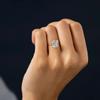 S925 Sterling Silver Ring Women's Light Luxury Fashion Square Europe and America, Engagement Wedding Gift Ring