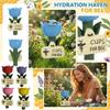 Flower Shaped Resin Bee Waterer 6 5x10cm Decorative Bee Drinking Station Garden Accessory Outdoor Resin Sculpture