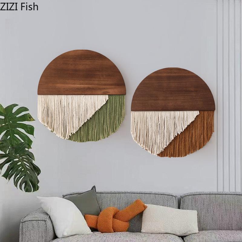 Creative Tassel Tapestry Home Decoration Wall Hanging Ornaments Living Room Background Display Handmade Woven Tassel Tapestry