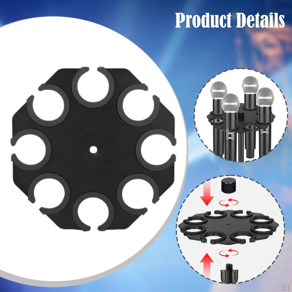 Multiple Holder Multi Mic Display for Music Stand Dynamic Organizer Tray Studio