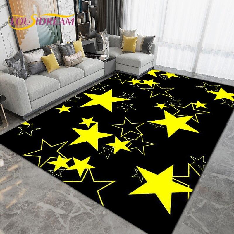 Pentagon Five-pointed Star Area Rug,Carpet Rug for Living Room Bedroom Sofa,Kitchen Bathroom Doormat Non-slip Floor Mat Gifts
