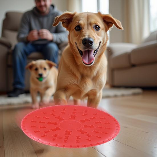 Flying Disc Toy for Dogs Easy To Hold And Throw Ergonomic Bite Resistant Soft TPR Flying Disc for Water And Land Use Colorful Outdoor Dog Training Toy