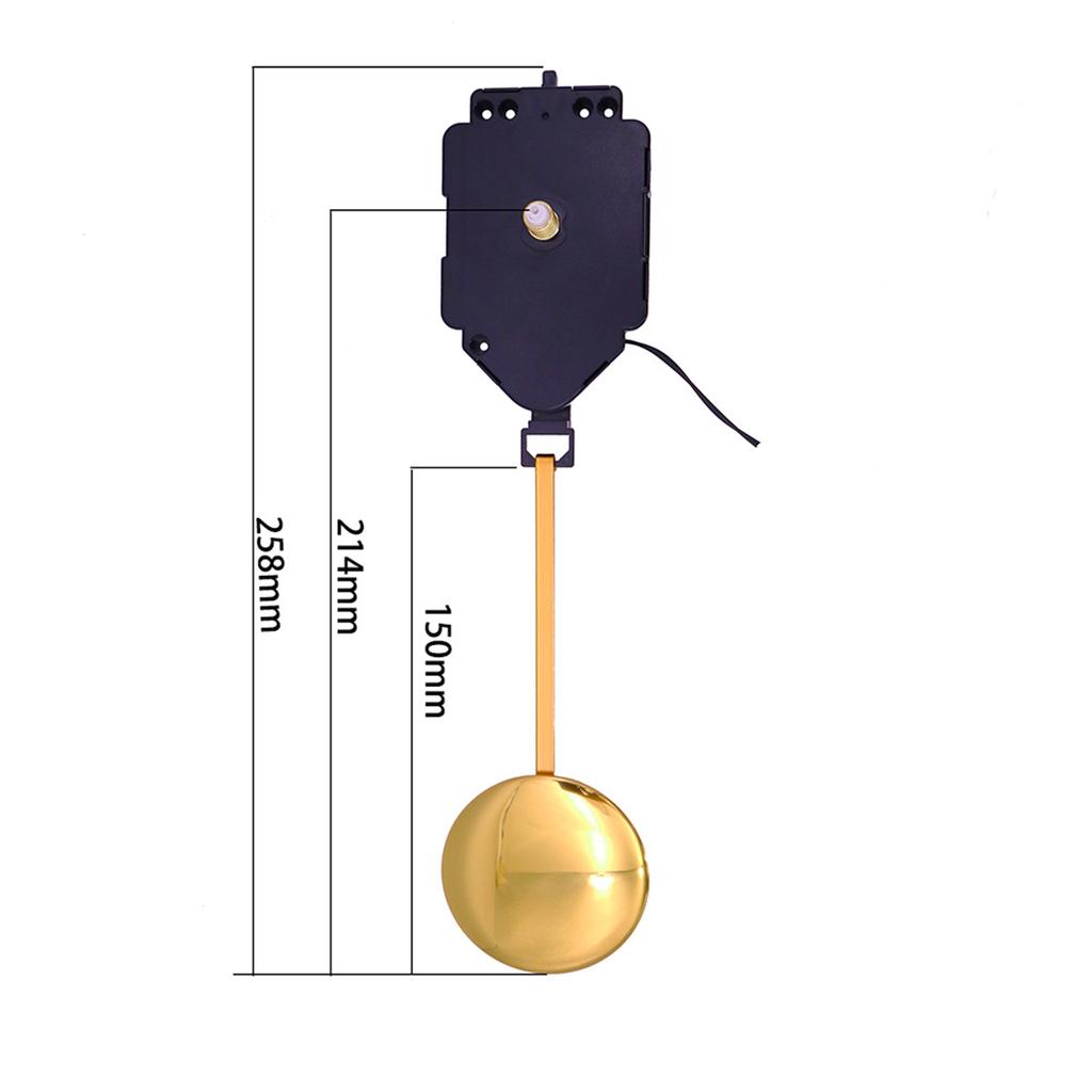Wand-Quarz-Pendeluhrenwerk Mechanismus mit 2 Paar Zeigern Reparatur für Uhrreparatur Ersatz DIY Zubehör