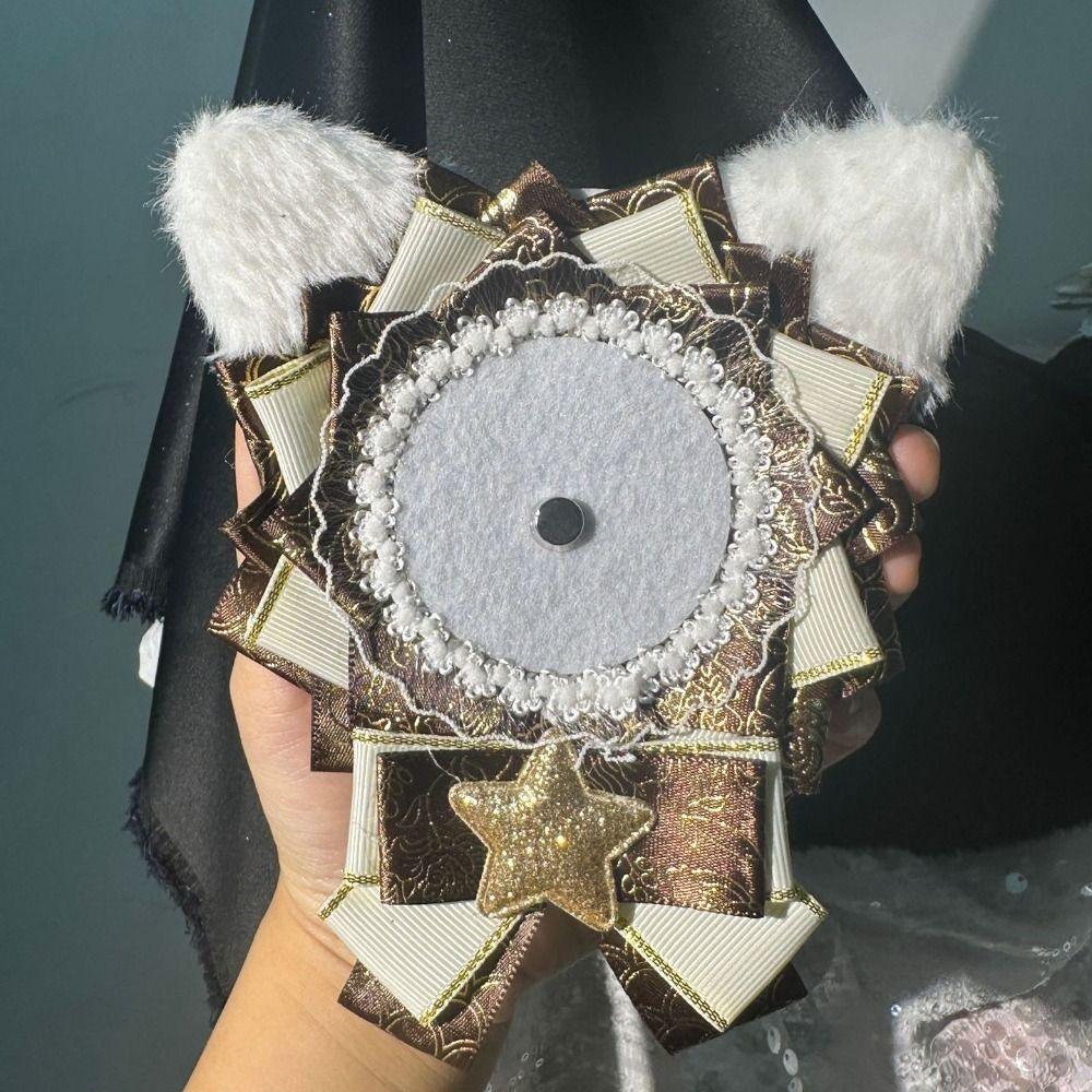 Lacework Cute Badge Holder Kawaii Badge Decoration Tray Anime Pins Display Base  Badge Organizer