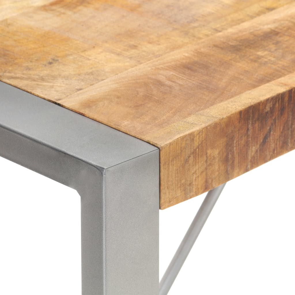 Dining Table 160x80x75 cm Rough Mango Solid Wood