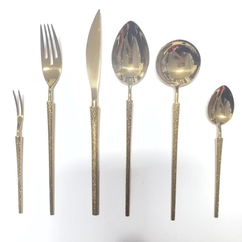 Luxury Gold Stainless Steel Flatware Set