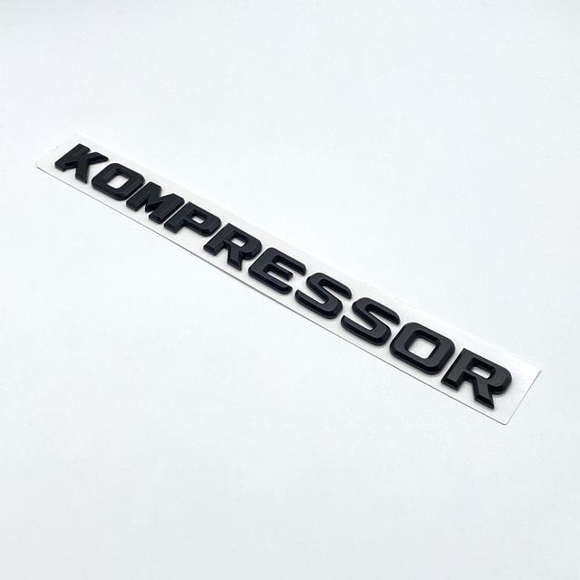 FÜR Mercedes Benz Kompressor Emblem Hinten Kofferraum Abzeichen Schriftzug Chrom Schwarz Logo Aufkleber CLK SLK SL CLS ML ABCSR Klasse