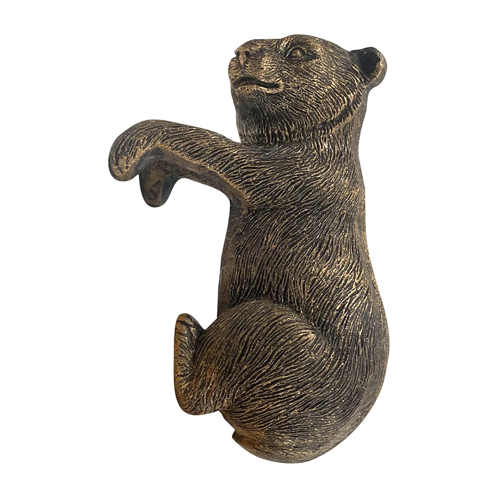 

Садовый декор из коричневого медведя и смолы - причудливые подвесные кашпо для внутреннего и наружного использования, идеальный день, День матери, выпускной и т. д., для помещений One Size