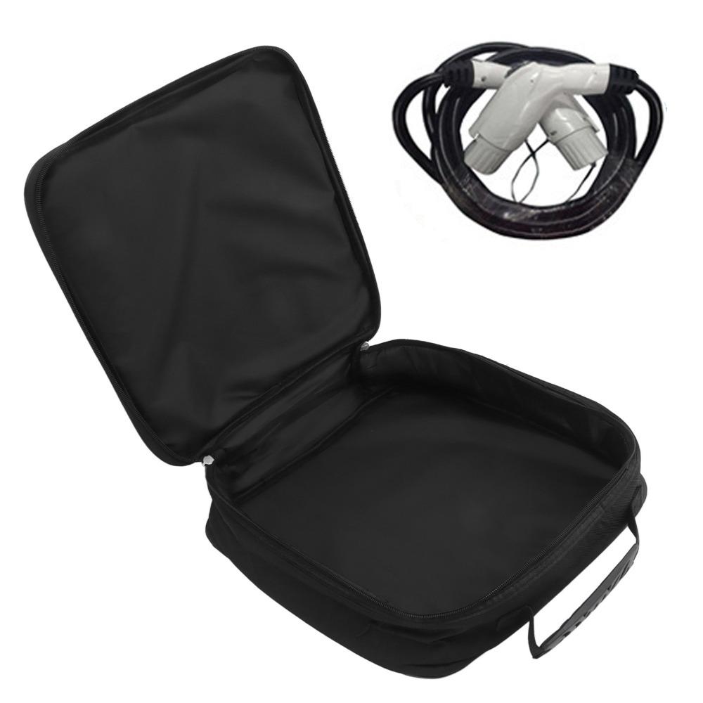 Waterproof Cable Bag Durable Sturdy Carrying Handle EV Charging Cable Storage Bag Padded Portable Jumper Cable Bag