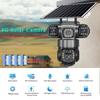LS VISION 3 Objektiv 4G Solarkamera 15MP HD Sicherheits-CCTV IP66 Wasserdicht Nachtsicht Zwei-Wege-Audio Kamera Mobile Verfolgung IP-Kameras V380