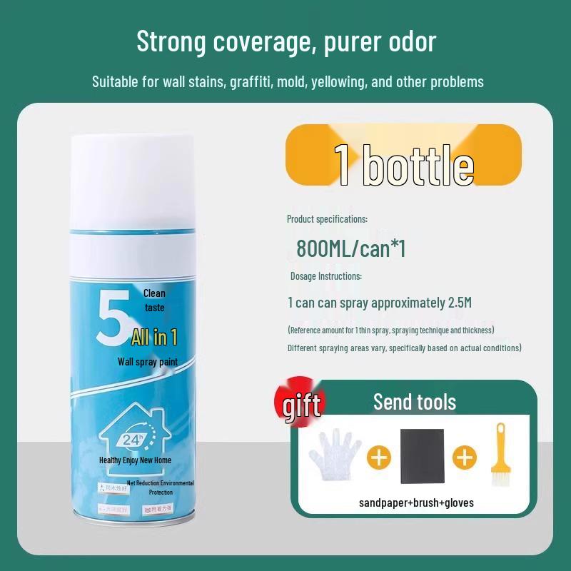 

Newcomer Discount: Moisture & Mildew-Proof White Latex Wall Spray for Quick Repair