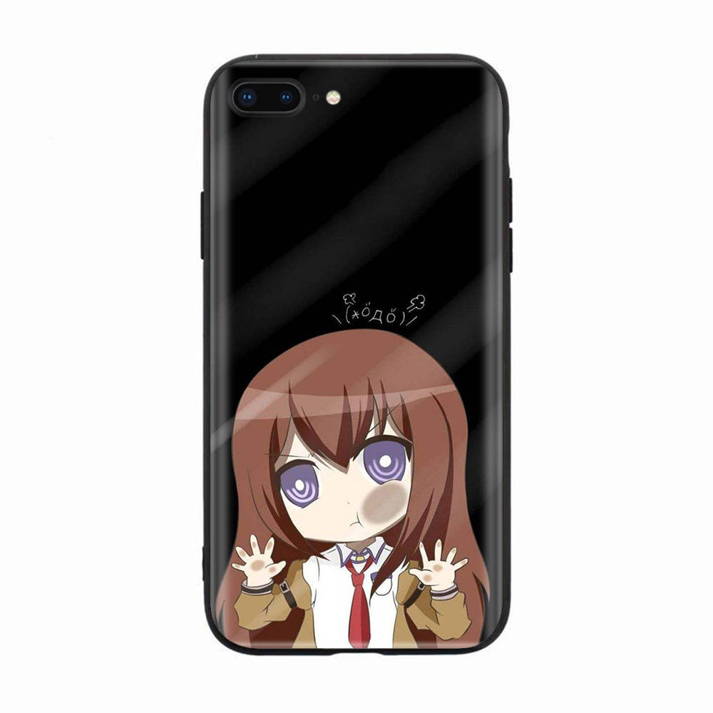 Black Case for Xiaomi Redmi 13C Note 9 iPhone XR 7 8 14 15 11 12 13 X XS Pro Max Samsung A25 S23 S24 FE Ultra Plus Steins Gate