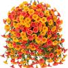 1/2/3/4Pcs Fall Hanging Artificial Morning Glory UV Resistant Realistic Fake Flower Wedding Party Indoor Outdoor Garden Wall Hanging Flower Decoration