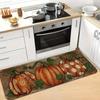 1Pcs Anti Fatigue Kitchen Rug   Pumpkin Pattern Waterproof Non-Slip Thick Cushioned Kitchen Mat Heavy Duty Comfort Standing Mat for Kitchen