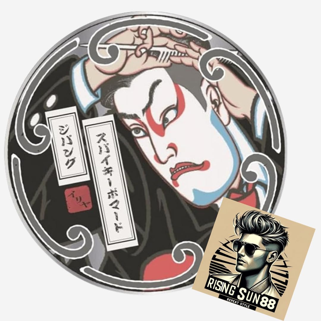 Spiky Pomade Zipang Ilya Cosmetics 130g Water-soluble pomade for coarse and soft bristles Floral fruity scent Includes original hair lint brush