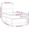 3141574 vidaXL Lit à sommier tapissier avec matelas Crème 80x200 cm Tissu