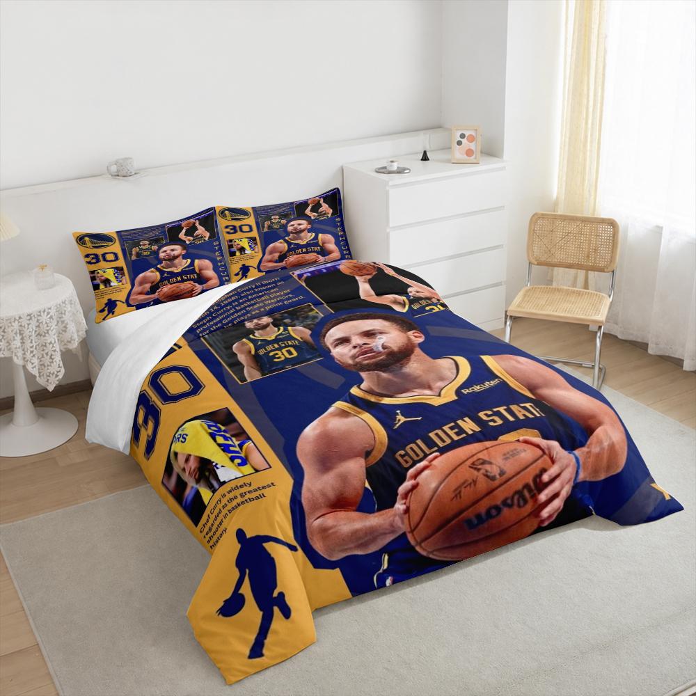 Golden State Warriors Stephen Curry Povlečení Sada povlečení (1 povlak na přikrývku, 2 povlaky na polštář, přikrývka není součástí balení).