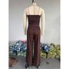 Women's 2026 Summer New Casual Outfit: Tube Top, Long Cardigan, Wide-Leg Pants Three-Piece Set