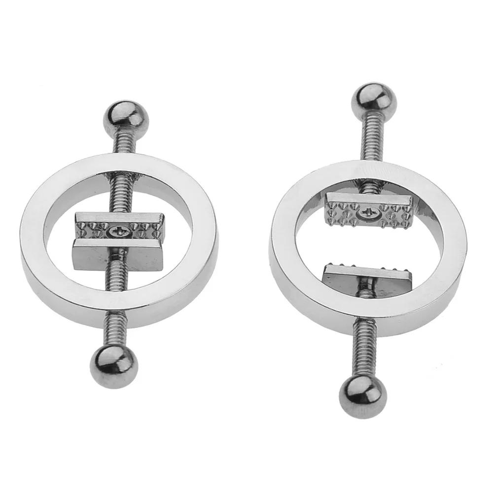Stainless Steel Adjustable Nipple Clips Erotic Goods Nipple Stimulation Breast Bondage Restraint Bdsm Sex Toy for Woman