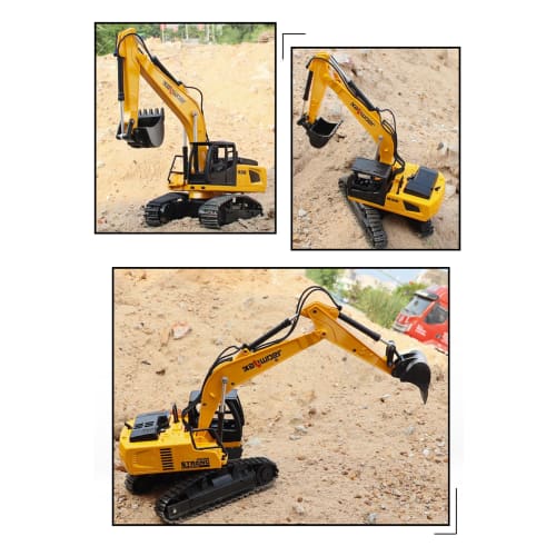 Radio-Controlled Excavator Car for Kids, Multi-Functional Construction Vehicle with 2.4GHz Wireless Control, 360-Degree Rotation, RC Excavator Bed, Mo