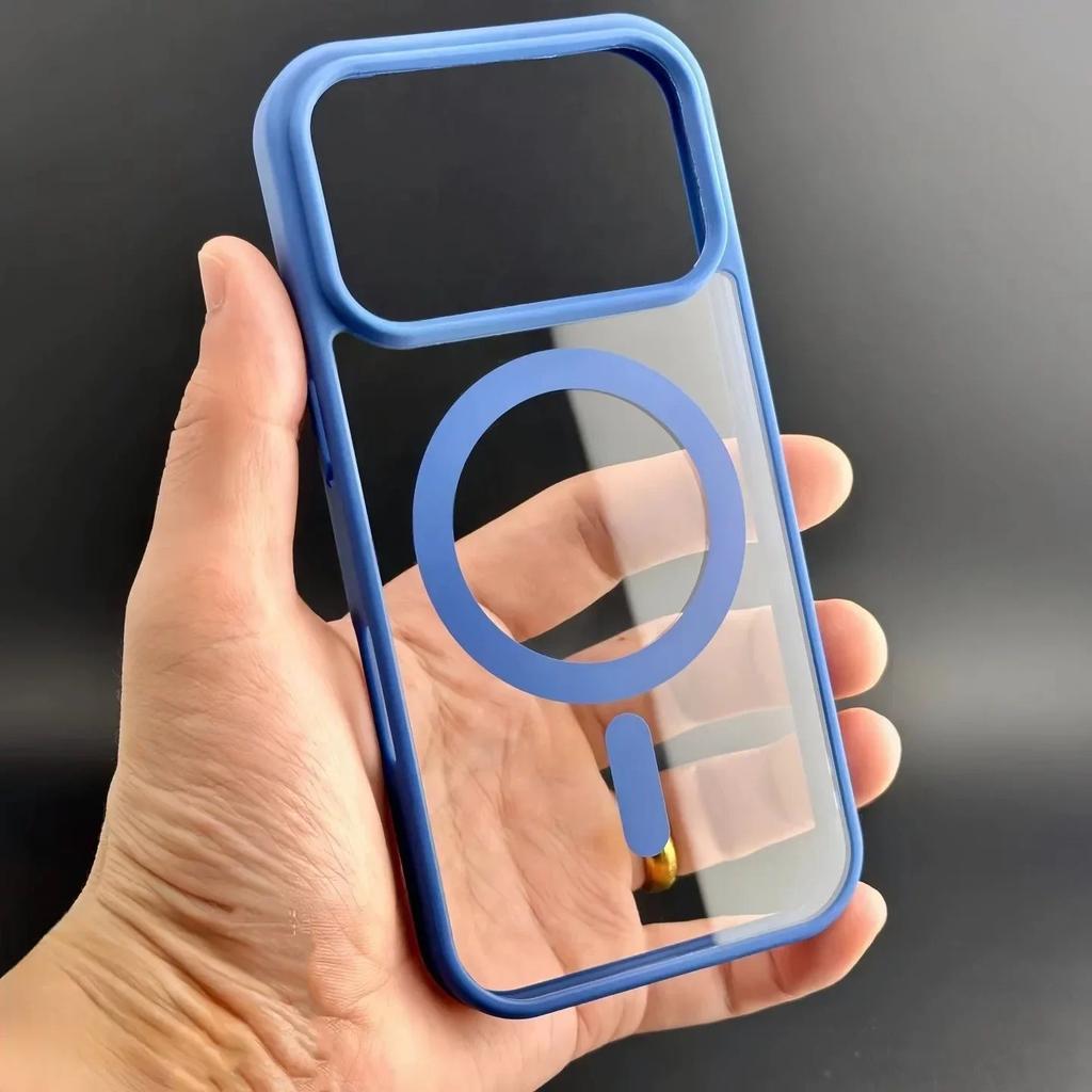 Magsafe Case For iPhone 17 Air 17 16 15 14 Pro Max Plus 13 12 Mini 11 16e  Transparent Acrylic Cover