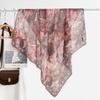 Atmosphere Blue Cashew Flower Silk Scarf 91 Series Neck Large Square Scarf Women's Scarf Seaside Baotou Scarf Sunscreen Shawl