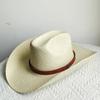 Westerse Cowboy Strooien Hoed dames Mode Grote rand cowboyhoed basin buiten reizen zonbescherming strooien hoed sombrero vaquero