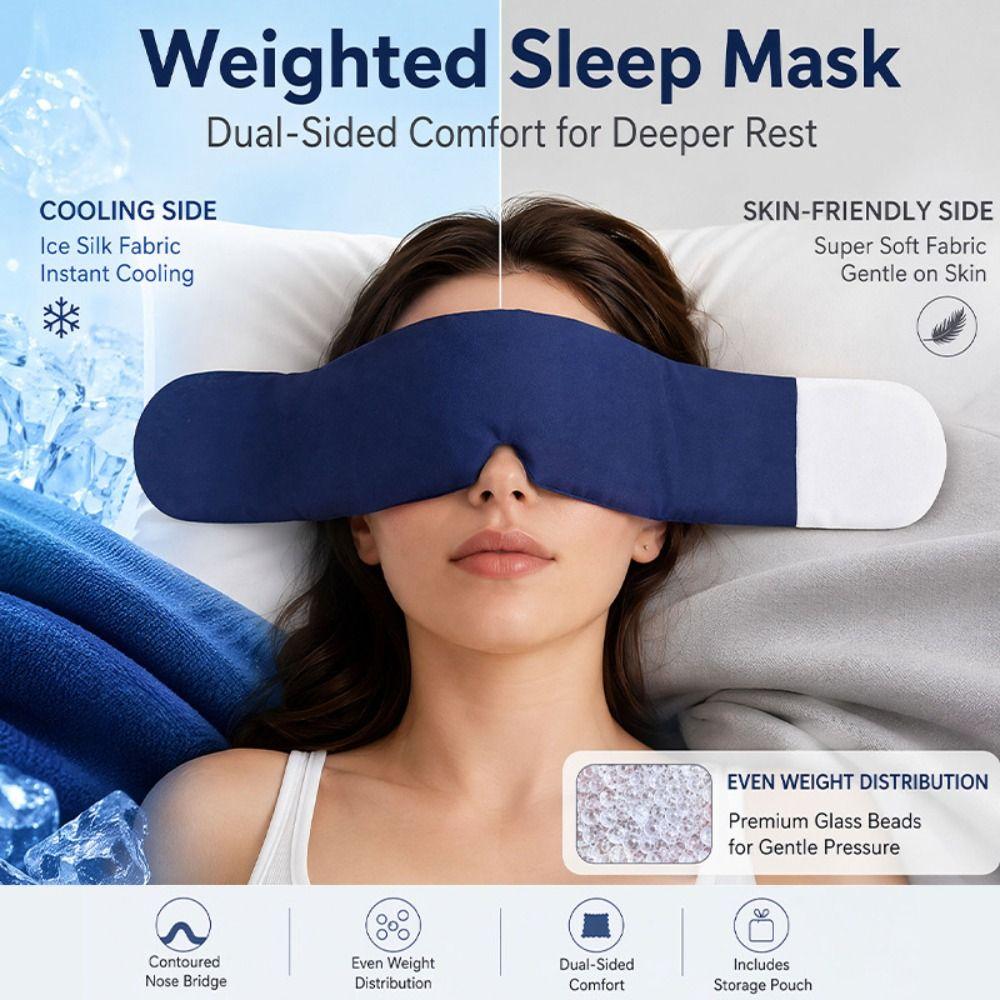 Soft Smooth Fabric Gravity Sleep Eye Mask Balanced Gentle Weight Gravity Eyepatch  Reading Relief