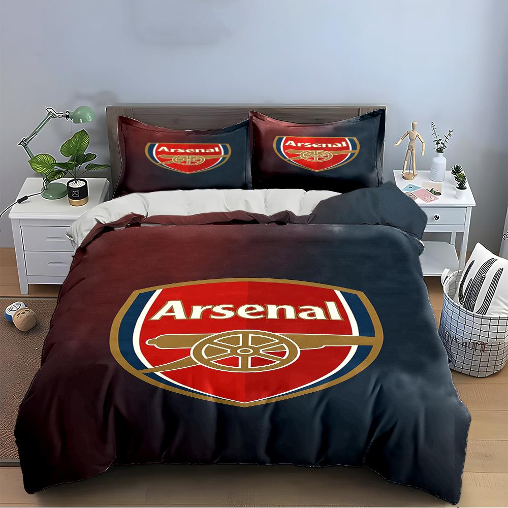 Arsenal Football Logo Biancheria da letto Set biancheria da letto (1 copripiumino, 2 federe, piumino non incluso)