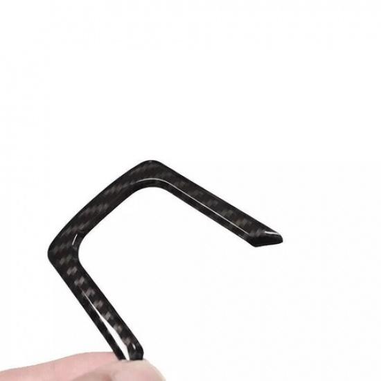 For Jaguar F-PACE 2017-21 ABS Carbon Fiber Steering Wheel Sheet Panel Cover Trim