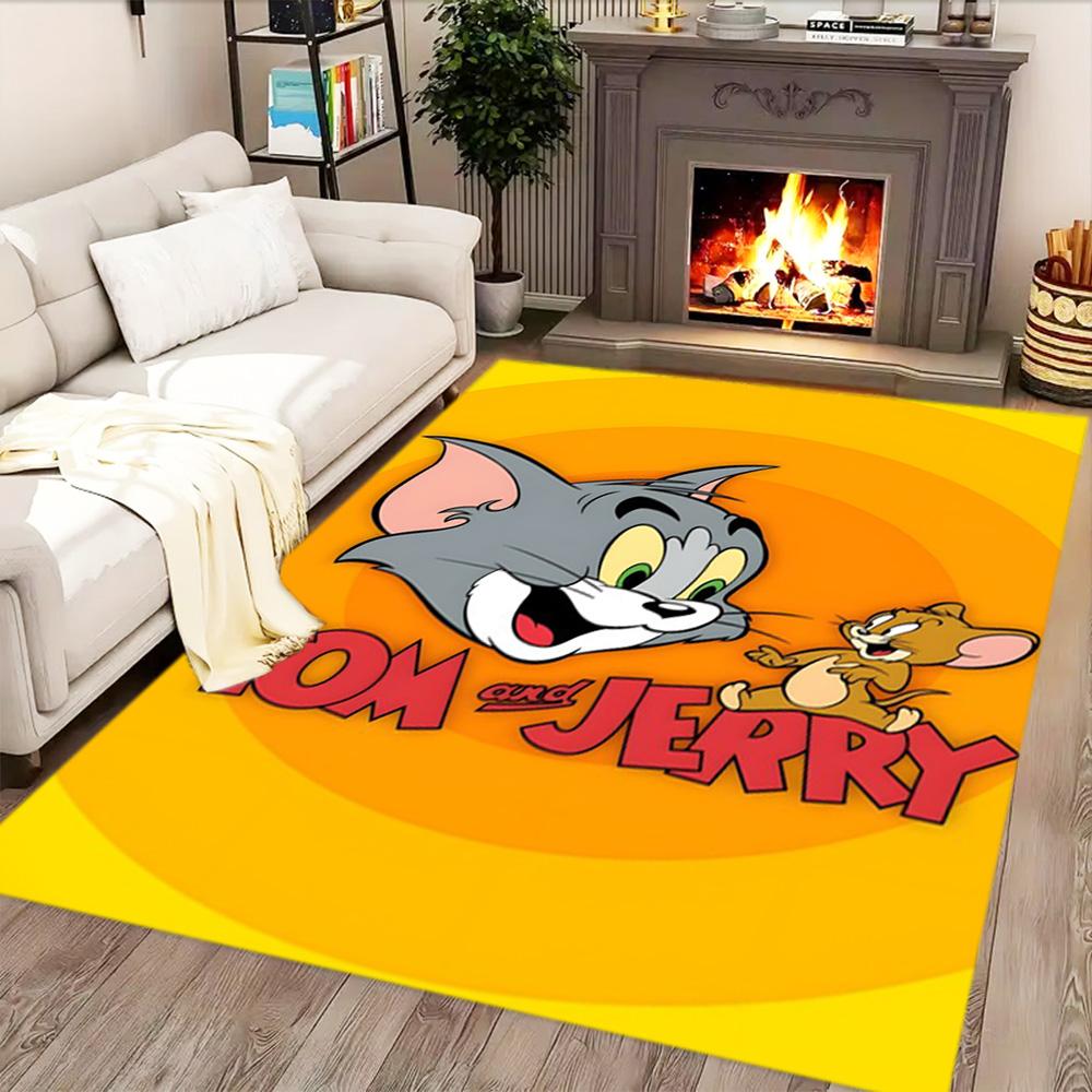 Tom And Jerry Adventure rug for living rooms, bedrooms, home décor, and as gifts.