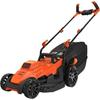BLACK+DECKER 1400W Corded Lawn Mower BIKE BEMW461BH-QS 34 Cm Handle - 6 Adjustable Heights - Ideal for 300 To 400m²