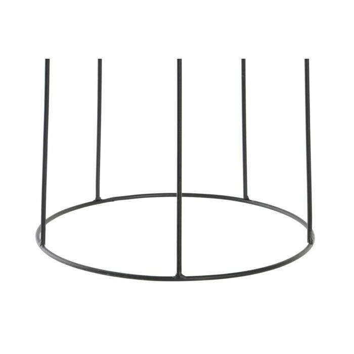 Planter - DKD Home Decor - Colonial - Metal and Fiber - Black and Natural - 30x30x62 Cm