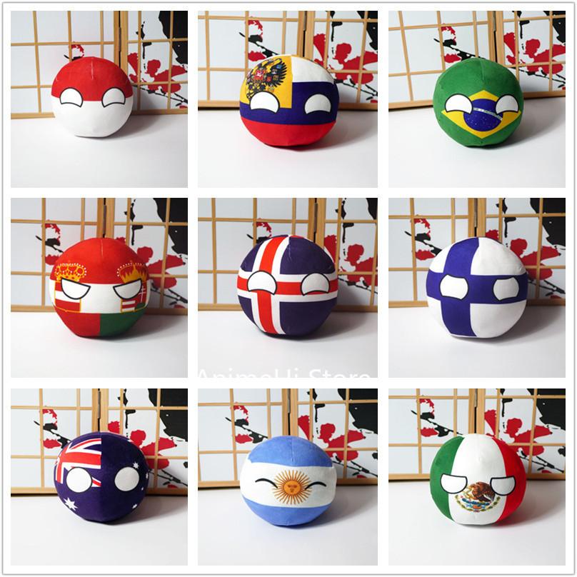 Filtration Facilities Unisex Polandball Plush Dolls Australia Poland Brazil Belarus Mexico Portugal Countryball Stuffed Pillow Toys Bag Pendant Cosplay Gift