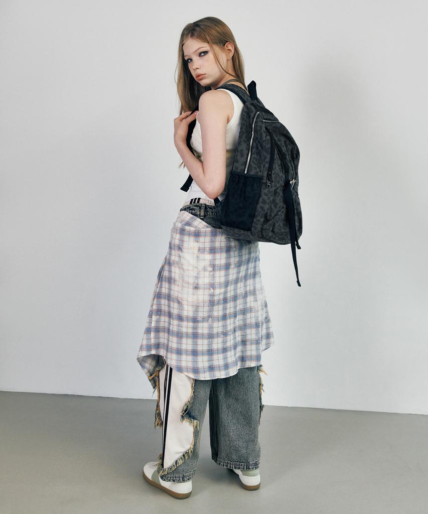 Nillring 5 Pm Backpack_Leopard Charcoal