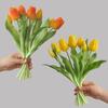 Artificial Tulip Flower 12" Real Touch Long Stem Fake Tulip Flower for Spring Easter