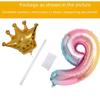 32-inch Gradient Crown Digital Balloon for Kids' Birthday Decoration