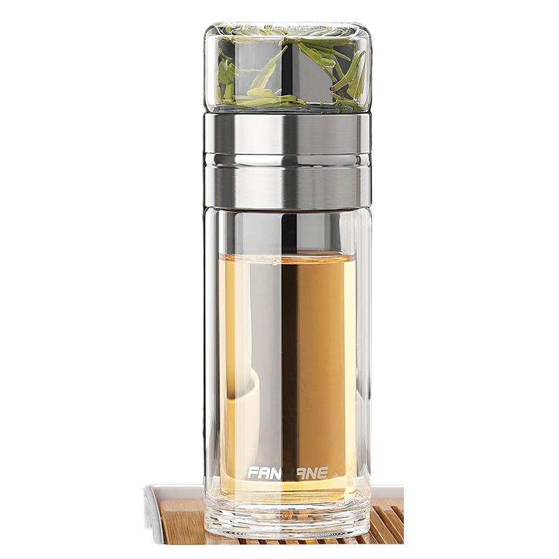 SX Double-Wall Glass Tea Infuser Travel Mug