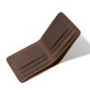 New Durable The First Layer Cowhide Leather Retro Men's Wallet Dark Coffee Color