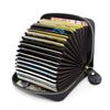 Chic Accordion Card Holder: Woven Zipper Coin Purse with Multi-Card Slots for Men & Women