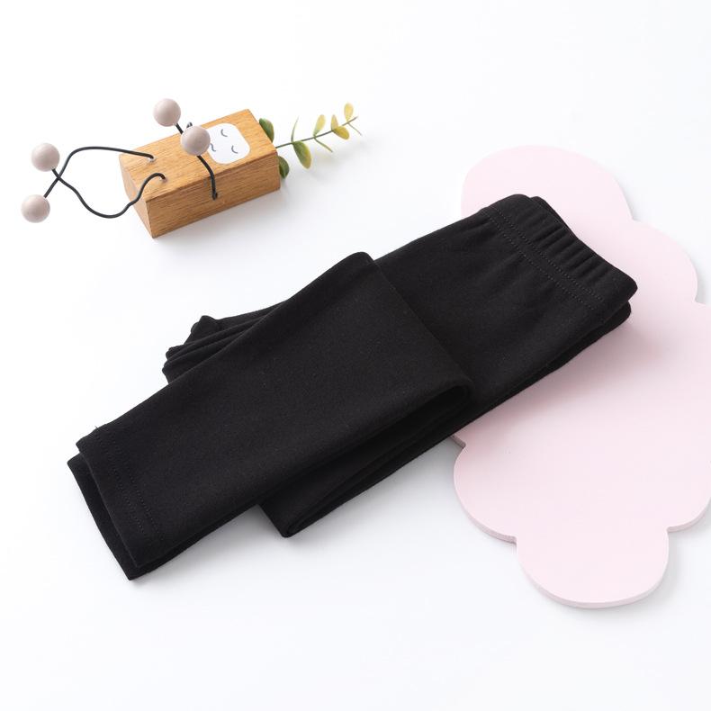 Spring and Autumn Girls' Pants Candy Colored Matte Warm Children's Bottom Pants Cotton Can Be Worn Inside Out Children's Pants