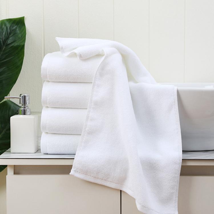Five-star Hotel Student FamilySoft and Absorbent Without Shed HairHigh-grade Cotton Towel White Towel Cotton Hotel 35*75cm  150g&299 and Below белый