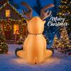8.2FT Inflatable Toy Reindeer Candy Santa Claus Gift Bag LED Lit Xmas Yard Lawn Party Decoration Christmas Home Supplie Ornament